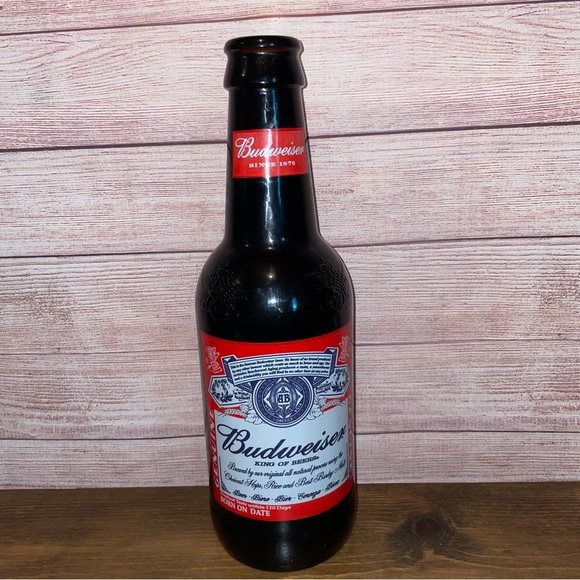 Budweiser Oversize Bottle - Giant Glass Bottle 14.5 in -Coin Bank Collectible - Picture 3 of 11